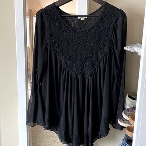 Bell Sleeve Flounce Top
